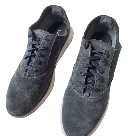 Vionic Taylor GREY Suede Leather Comfort Sneaker Size 11  Comfy - Picture 2 of 5